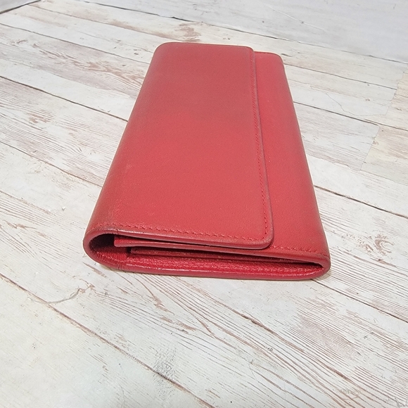 Celine vintage red foldover wallet - Picture 6 of 13